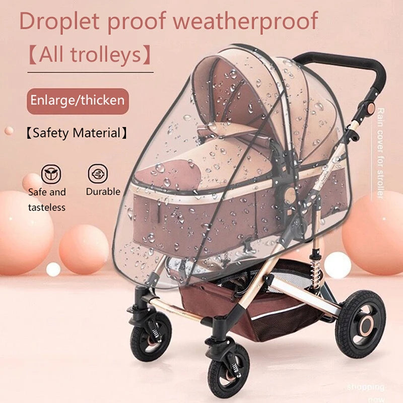 Baby Stroller Rain Cover – Waterproof Windshield Poncho Stroller Rain Cover Axl