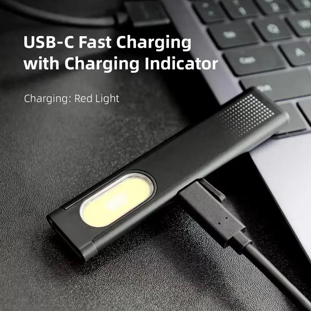 USB-C Rechargeable LED Keychain Flashlight – Magnetic Mini Torch LED Keychain Flashlight Axl