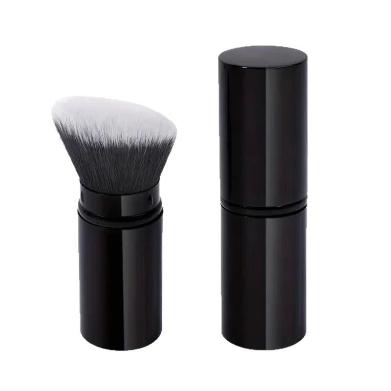 Retractable Makeup Brush – Foundation, Powder & Blush Travel Makeup Brush Set Axl A Black