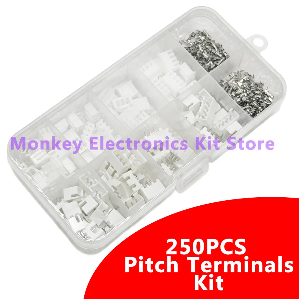 250 PCS JST PH 2.0mm & XH 2.54mm Connector Kit – Wire Terminals Wire Connector Kit Axl Default Title