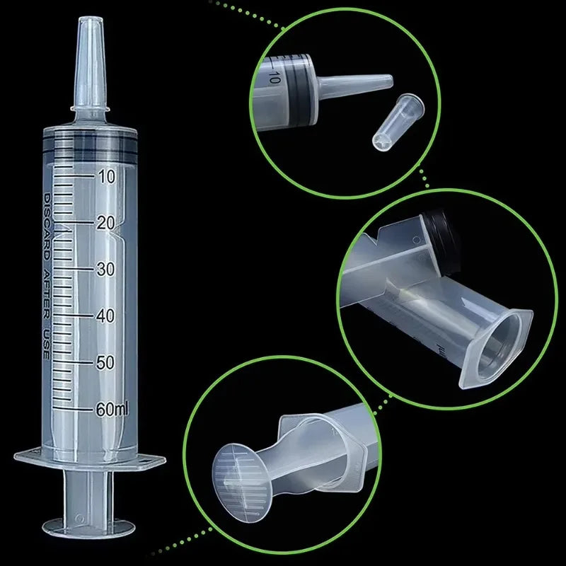 60ml Pet Liquid Feeder Syringe – Hand Push Multi-Function Rinser Pet Syringe Feeder Axl