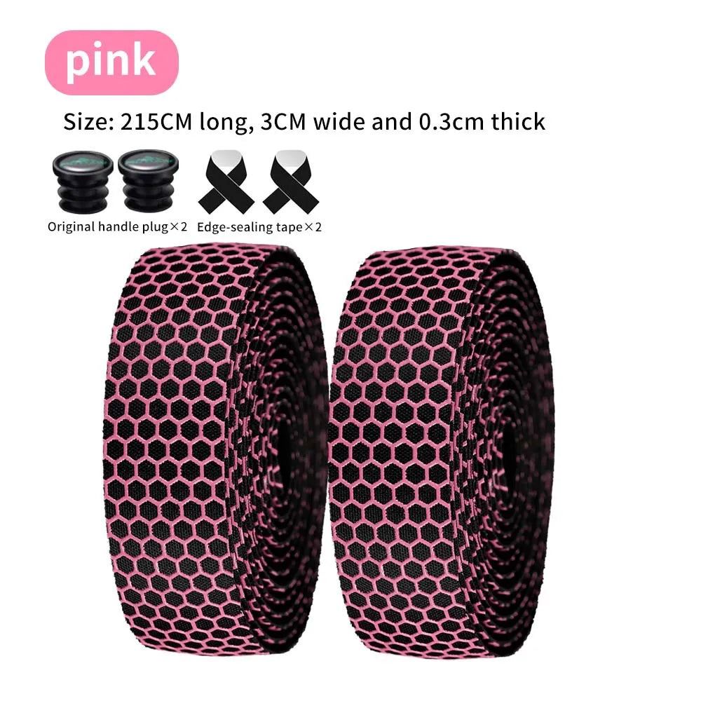 Silicone Road Bike Handlebar Tape – Honeycomb Non-Slip Wrap Handlebar Tape Axl Pink
