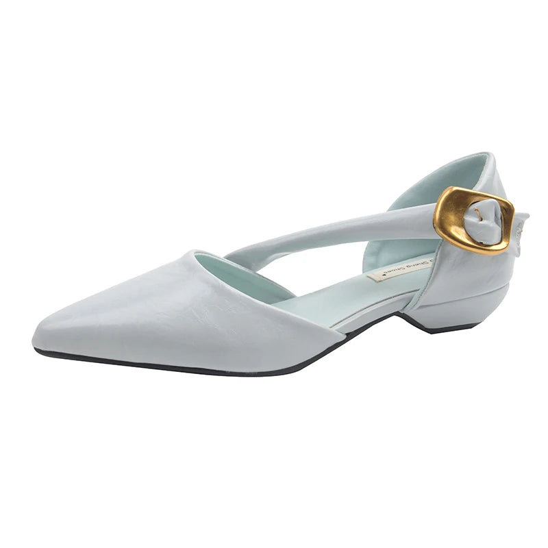 Women's Wedge Sandals – Pointed Toe Buckle Strap Dress Shoes Women's Wedge Sandals Axl Blue 40
