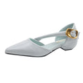 Women's Wedge Sandals – Pointed Toe Buckle Strap Dress Shoes Women's Wedge Sandals Axl Blue 40