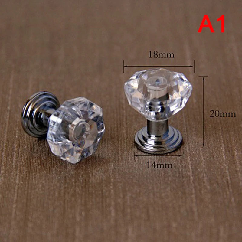 10-Pack Crystal Diamond Cabinet Knobs – Drawer & Door Pulls Cabinet Knobs Axl Silver