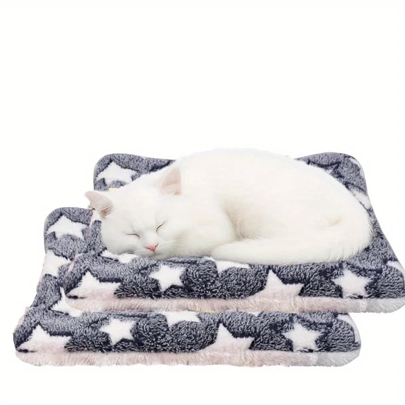 2-Pack Soft Plush Beds for Guinea Pigs, Hamsters & Small Pets Small Pet Bed Axl Light Gray 2PCS 49x32cm