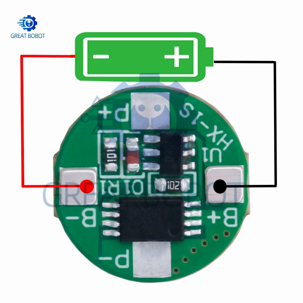 1S 3.7V LiPo Battery Charger Board 2.5A with BMS Protection Module Battery Charger Module Axl