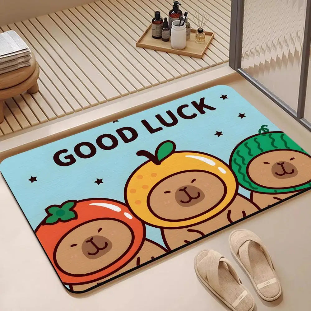 Capybara Diatomite Bath Mat – Quick Dry & Anti-Slip Floor Mat Diatomite Bath Mat Axl