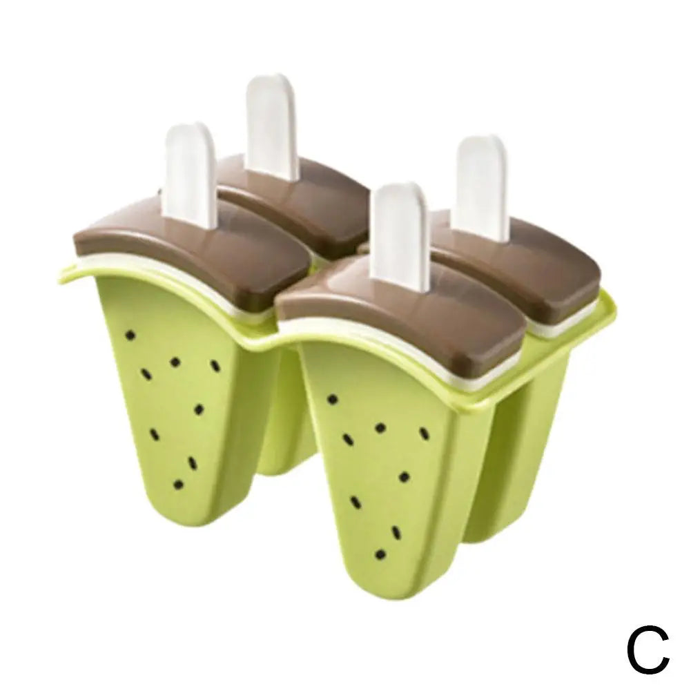 6-Grid Watermelon Silicone Popsicle Mold Tray with Sticks Popsicle Mold Axl C