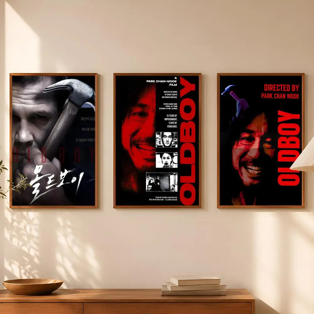Oldboy Movie Poster Self-Stick HD PVC Waterproof Wall Art Movie Wall Poster Axl