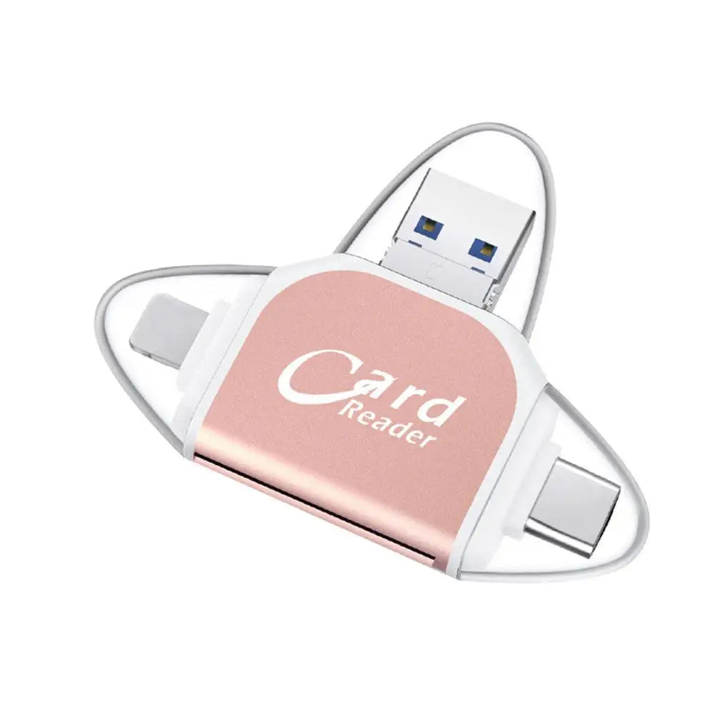 4-in-1 USB-C Card Reader Hub – SD & TF Multiport Adapter USB Card Reader Hub Axl