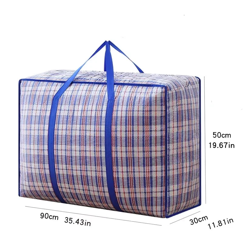 Foldable Large Capacity Woven Moving & Storage Bag – Blue Storage Moving Bag Axl 2pcs