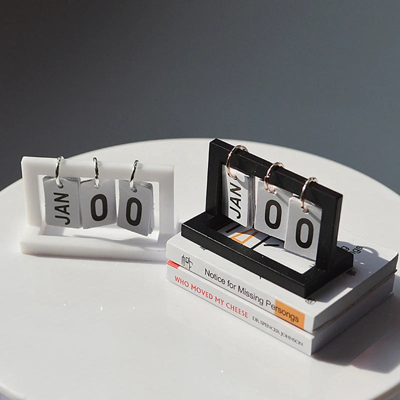 1:12 Dollhouse Miniature Desk Calendar – Wood Decor Accessory Dollhouse Accessory Axl