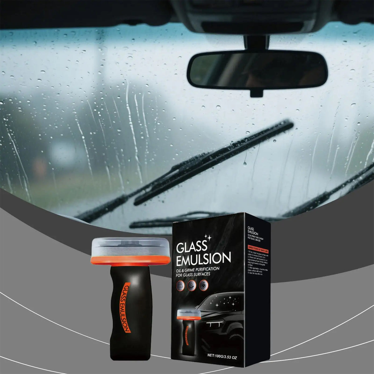 100g Car Glass Oil Film Remover – Streak-Free Window Cleaner Glass Oil Film Remover Axl
