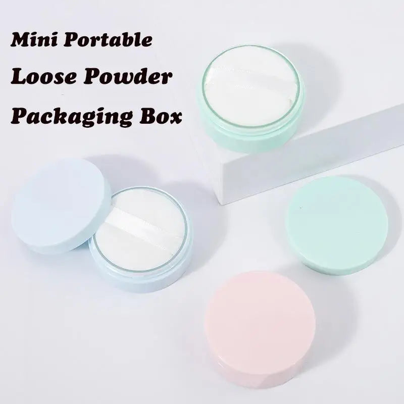 5g Refillable Loose Powder Jar with Puff & Sifter Lid Powder Jar Container Axl