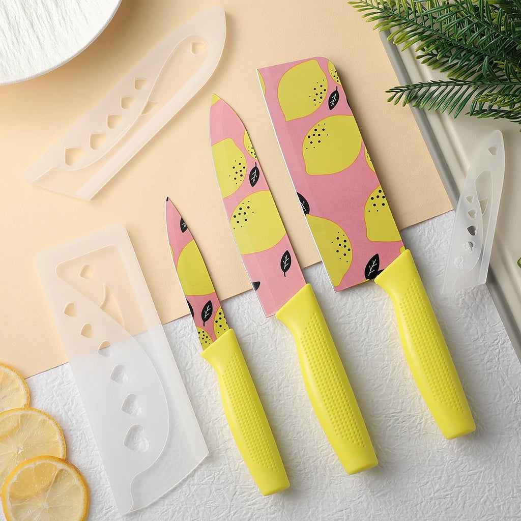 3-Piece Colorful Stainless Steel Kitchen Knife Set Kitchen Knife Set Axl