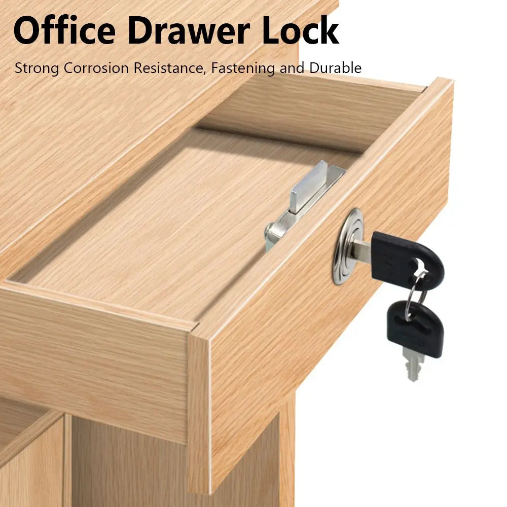 Zinc Alloy Drawer Lock with 2 Keys – Cabinet & Desk Security Cabinet Drawer Lock Axl