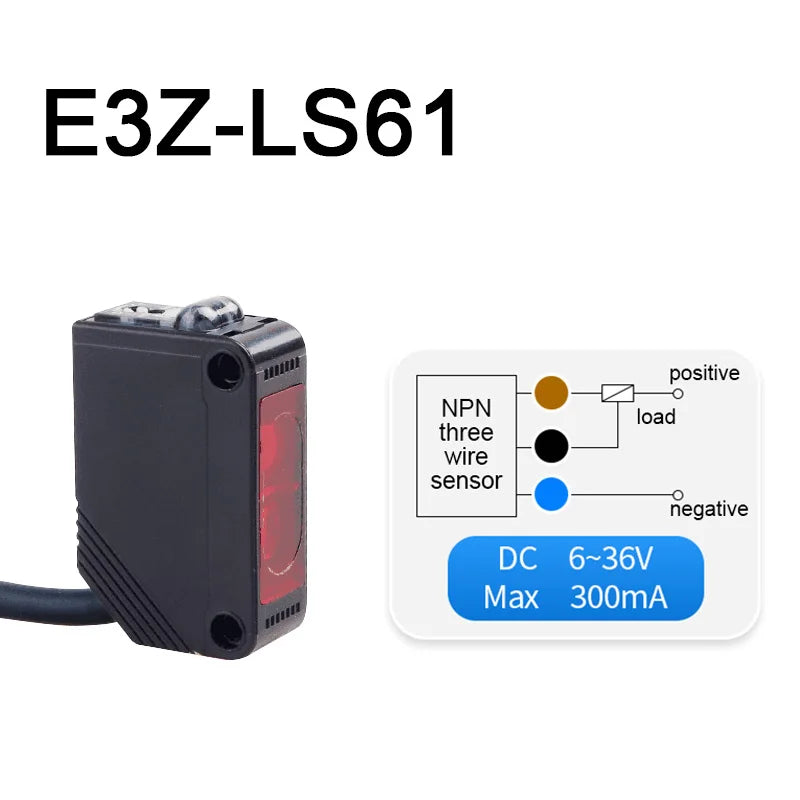 E3Z-D62 Infrared Diffuse Photoelectric Switch Sensor DC12-24V Photoelectric Switch Sensor Axl E3Z-LS61