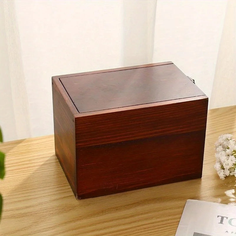 Wooden Pine Pet Urn with Photo Frame – Dog & Cat Memorial Pet Memorial Urn Axl
