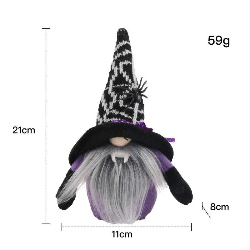 Spider Vampire Gnome Plush Doll | Halloween & Christmas Decor Holiday Gnome Decor Axl black