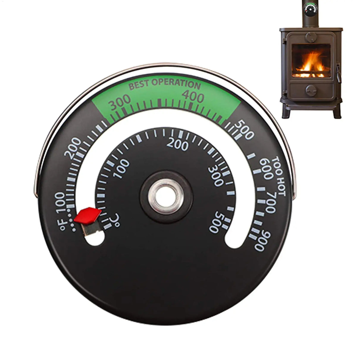 Magnetic Stove Pipe Thermometer for Wood Burning Stoves Stove Thermometer Axl