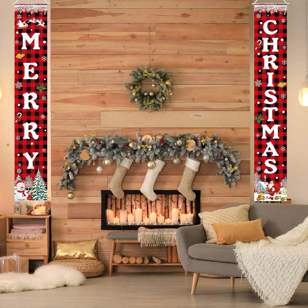 Christmas Welcome Banner – Festive Porch & Door Decor 72" Christmas Banner Axl