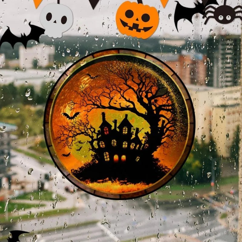 Halloween Static PVC Window Stickers – Castle & Cat Decor Halloween Window Stickers Axl