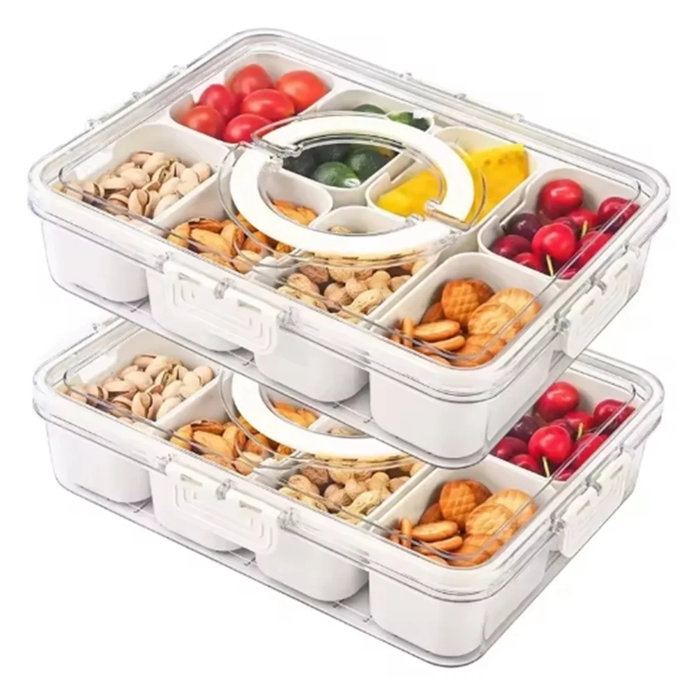 4/8 Grid Snack Box with Lid – Portable Charcuterie & Food Storage Food Storage Container Axl