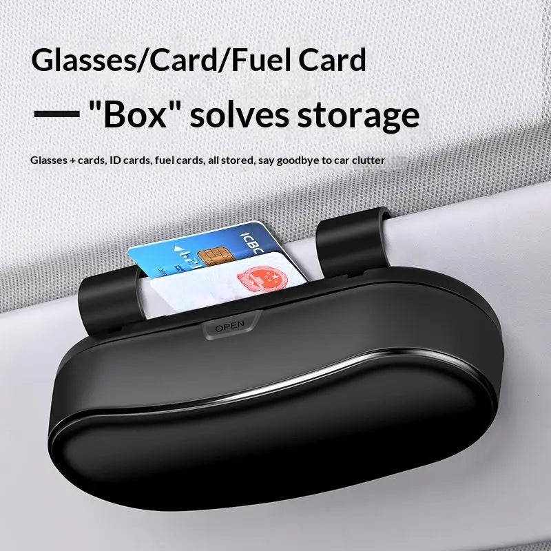 Car Sun Visor Glasses Holder – Eyeglass Case Storage Box Car Visor Organizer Axl