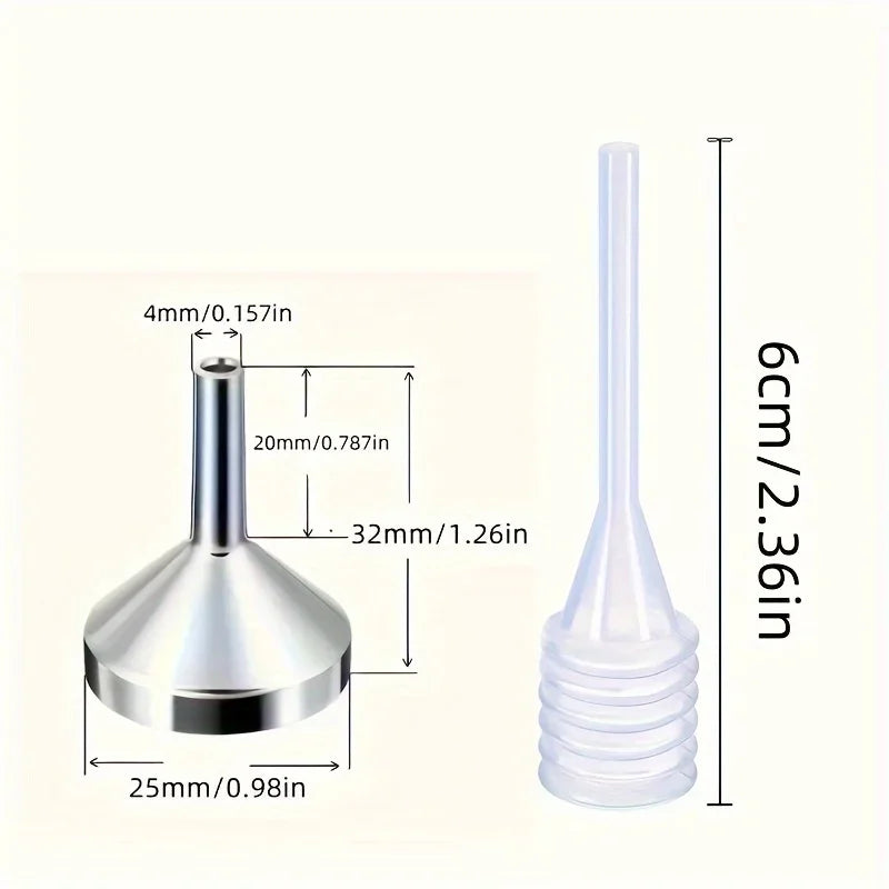 Metal Funnel & Straw Set for Perfume & Essential Oils Essential Oil Tool Set Axl