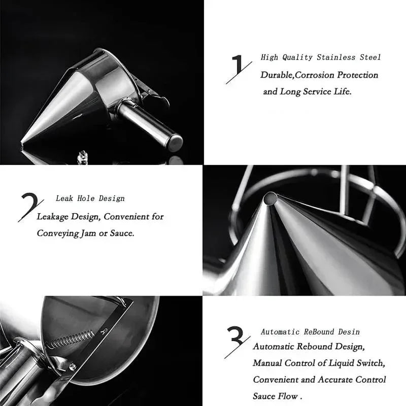 Stainless Steel Batter Dispenser with Stand | 600ml & 1200ml Batter Dispenser Axl