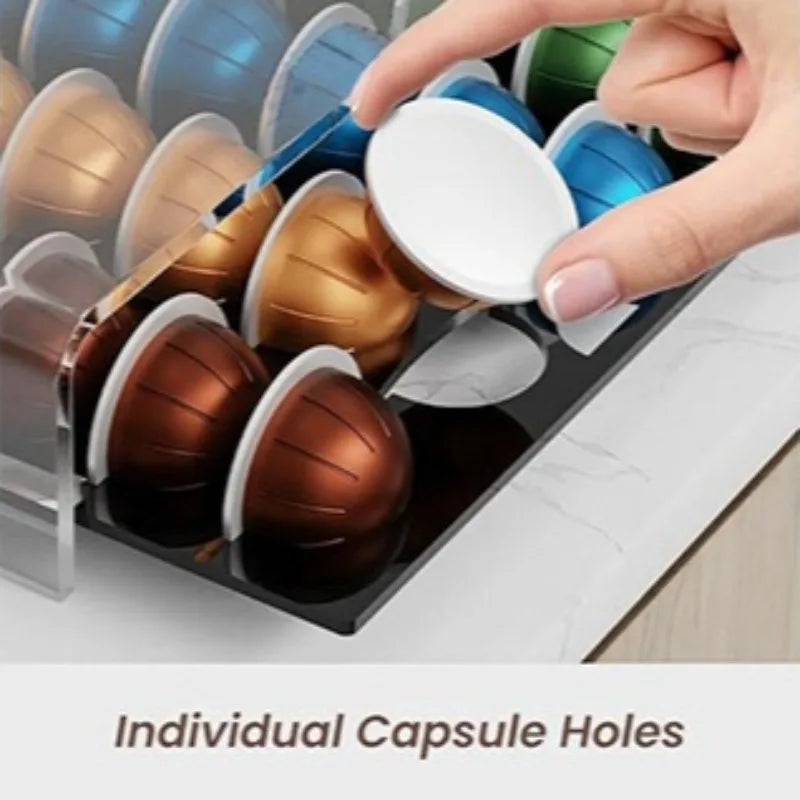 Acrylic Coffee Capsule Storage Rack – Modern Minimalist Organizer Coffee Pod Rack Axl