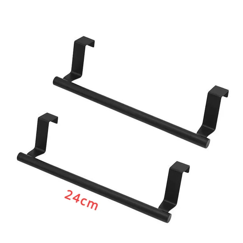 Over Cabinet Door Towel Rack – Punch-Free Stainless Steel Bar Cabinet Door Towel Rack Axl 2Pcs S-3687