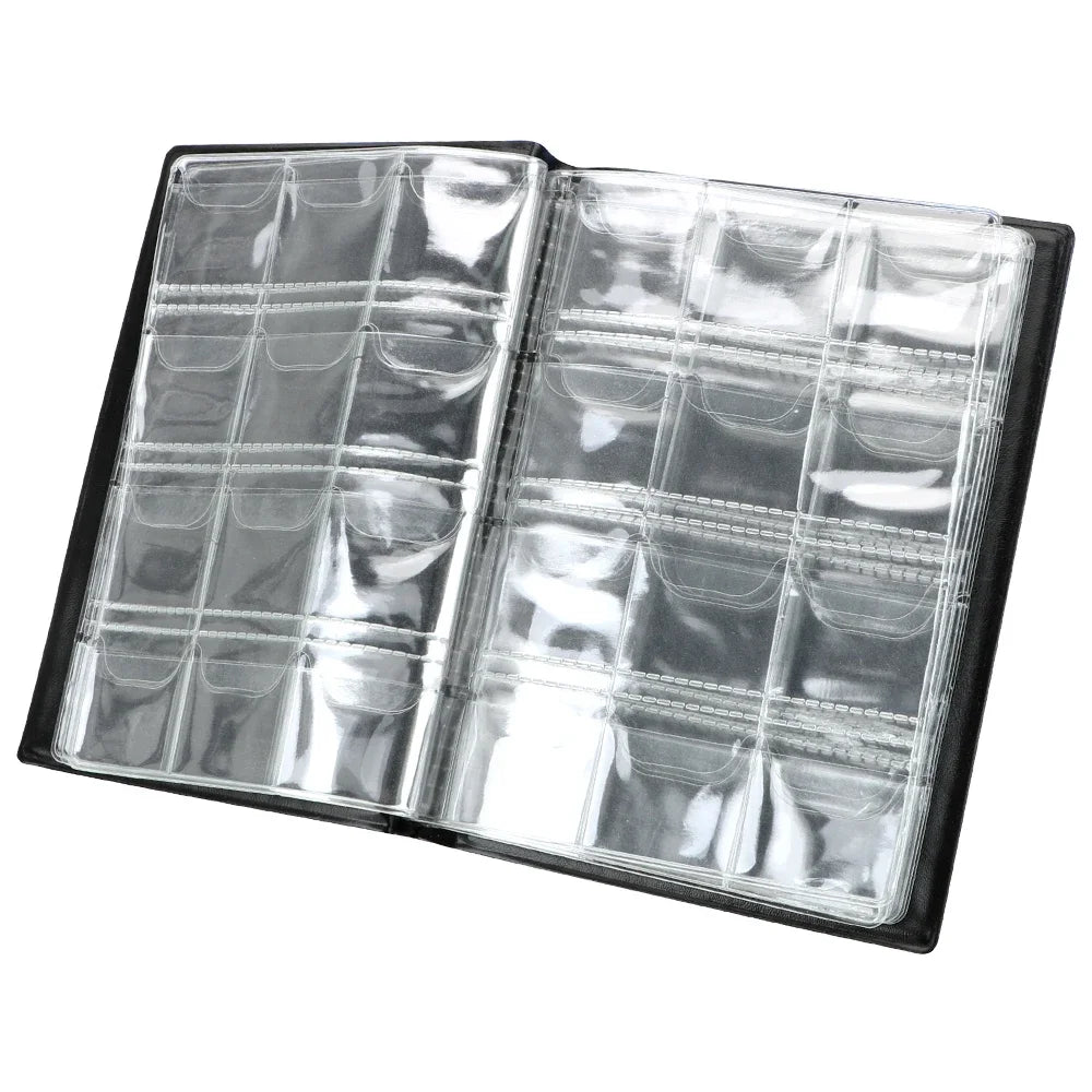 PU Leather Coin Collection Album – 60 or 120 Pocket Organizer Coin Collection Album Axl