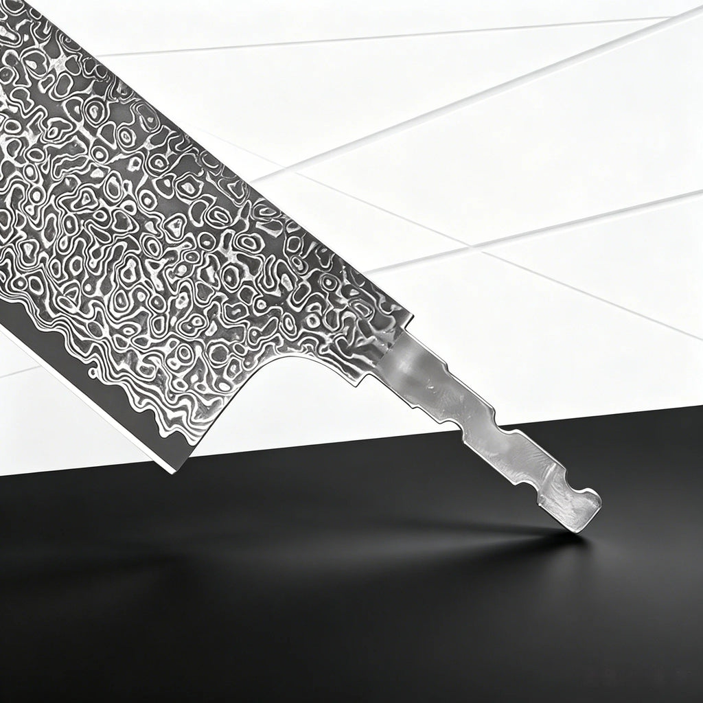 Damascus Steel Chef Knife Blade Blank – DIY Knife Making Knife Blade Blank Axl
