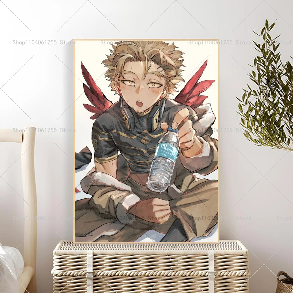 My Hero Academia Hawks Anime Poster – Waterproof Wall Sticker Anime Wall Poster Axl z1 21x30cm No Frame