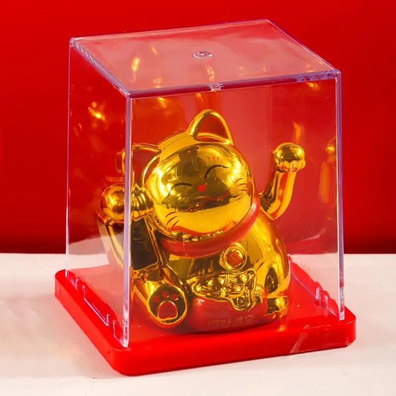 Solar Lucky Beckoning Cat Ornament – Home & Office Décor Solar Cat Ornament Axl A12