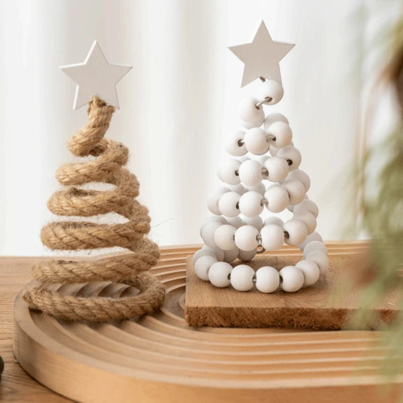 Nordic Wooden Bead Tree Desktop Ornament – Retro Home Décor Desktop Ornament Axl