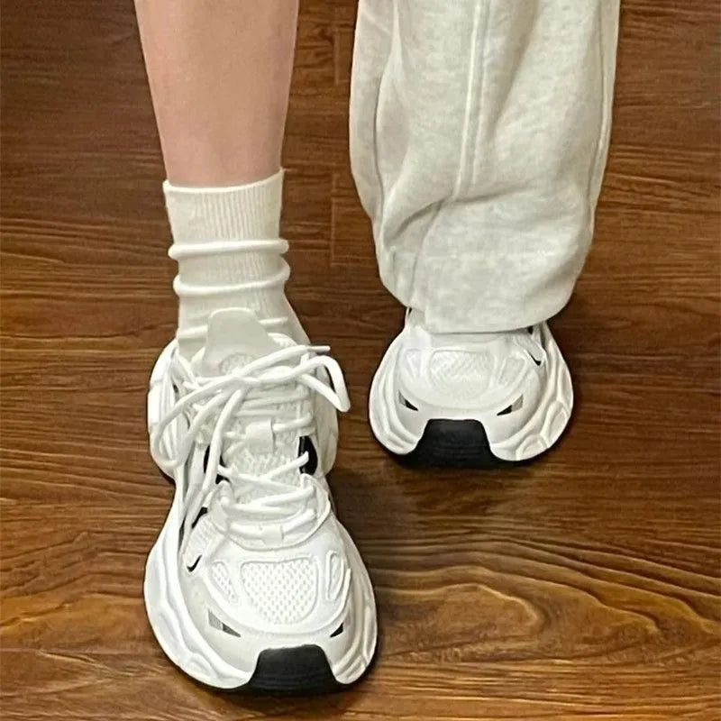 Women's Chunky Sneakers – Breathable Mesh Platform Trainers Platform Sneakers Axl