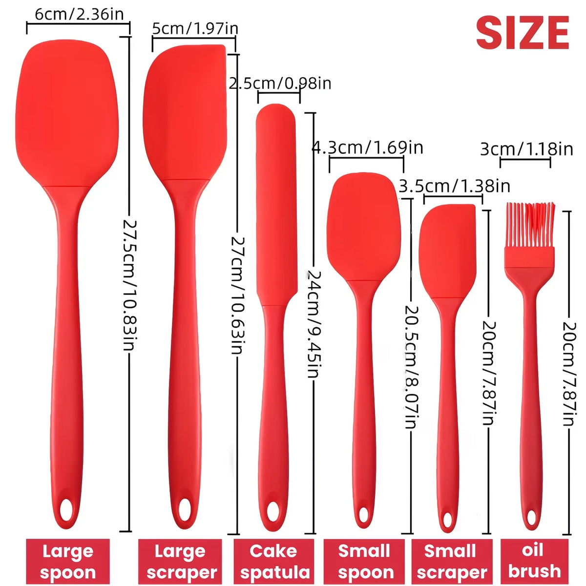 6-Piece Silicone Spatula Set – Heat Resistant & Food Grade Silicone Spatula Set Axl