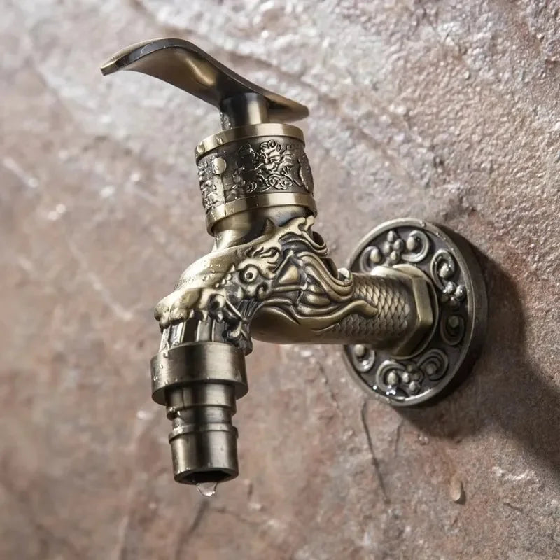 Antique Bronze Wall Mount Bibcock – Zinc Alloy Garden Faucet Garden Wall Faucet Axl