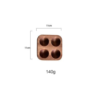 KEMORELA Wooden Double Row Egg Holder | Kitchen Organizer Egg Storage Rack Axl 4 Holes