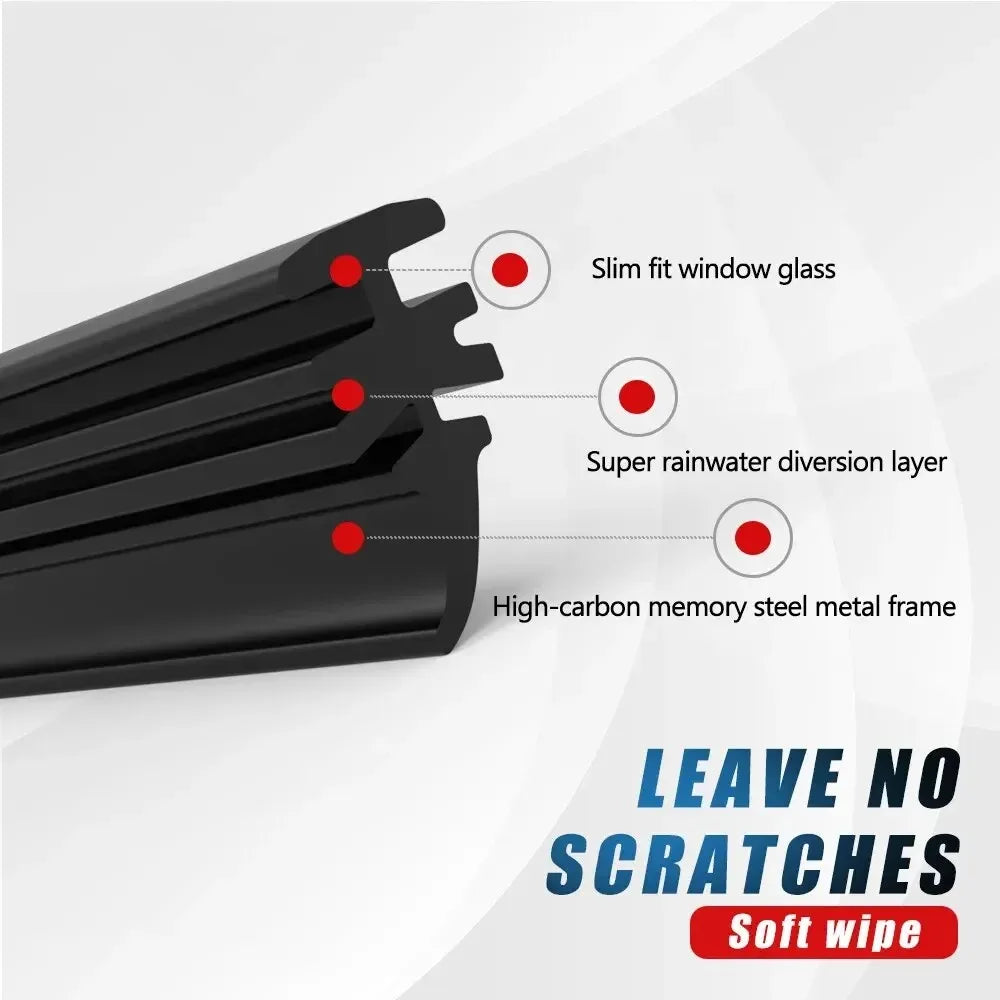 6mm Silicone Wiper Blade Refill Strips – Frameless 14"–32" Wiper Blade Refill Axl