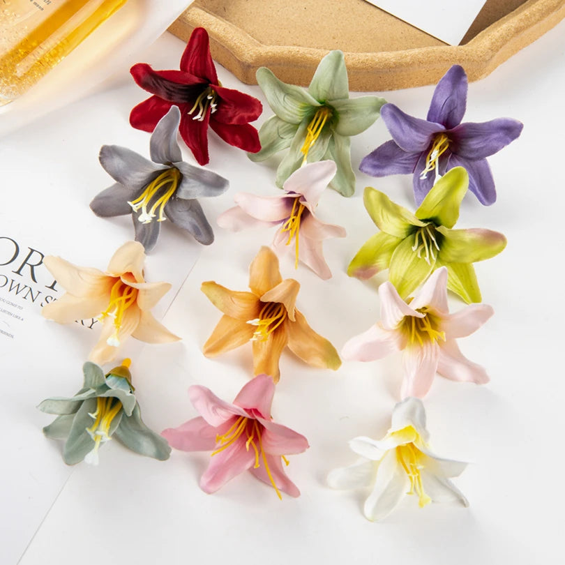 Silk Lily Artificial Flowers 10/20 Pcs – Wedding & Home Decor Artificial Silk Flowers Axl