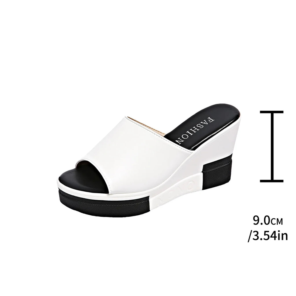 Women's Wedge Platform Slides – High Heel Summer Sandals Wedge Platform Sandals Axl