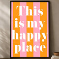 This Is My Happy Place Self-Stick Wall Art Poster | HD Décor Wall Art Poster Axl White04 50X70cmNoframe