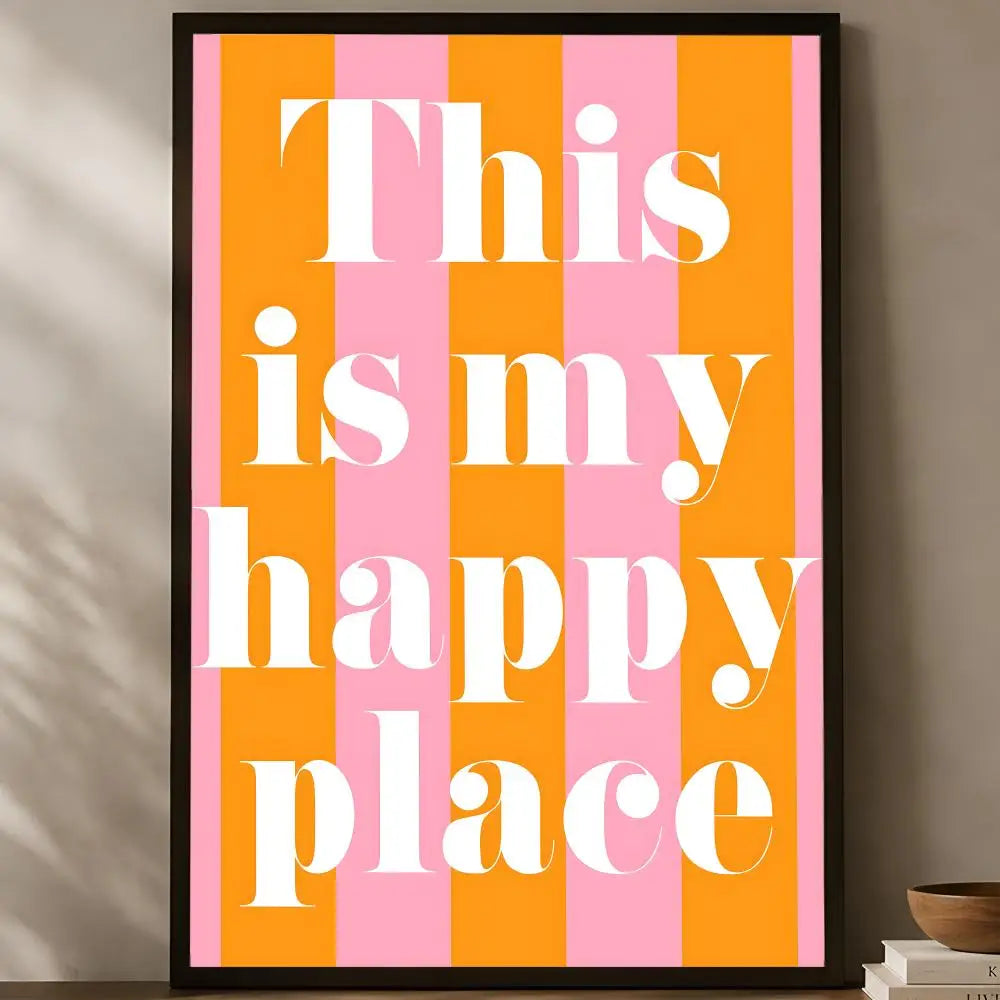 This Is My Happy Place Self-Stick Wall Art Poster | HD Décor Wall Art Poster Axl White04 50X70cmNoframe