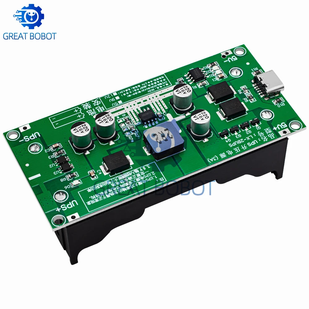 Type-C 15W 18650 Battery Charger Module DC-DC Boost UPS 5V 9V 12V Battery Charger Module Axl