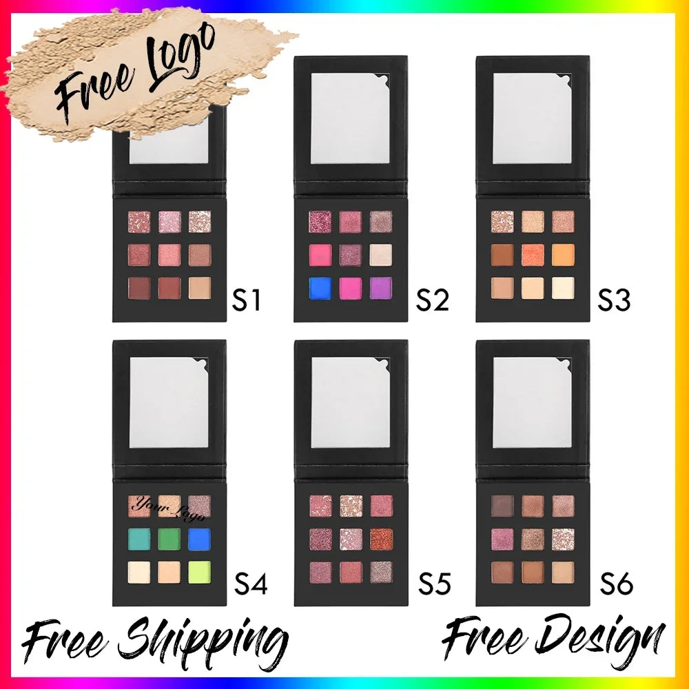 High Pigment Shimmer & Matte Eyeshadow Palette – 9 Shades, Vegan Eyeshadow Palette Axl