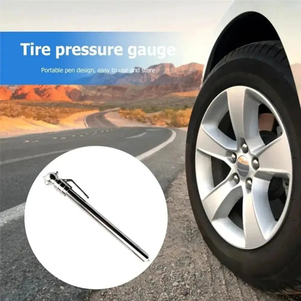 Portable Tyre Pressure Gauge Pen 5–50 PSI | Car & Bike Tyre Pressure Gauge Axl